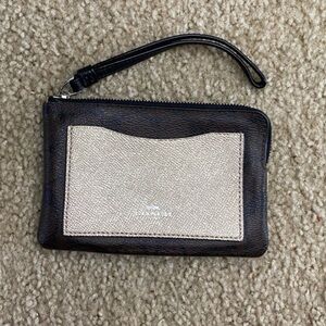 Coach Metallic Colorblock Signature Wristlet